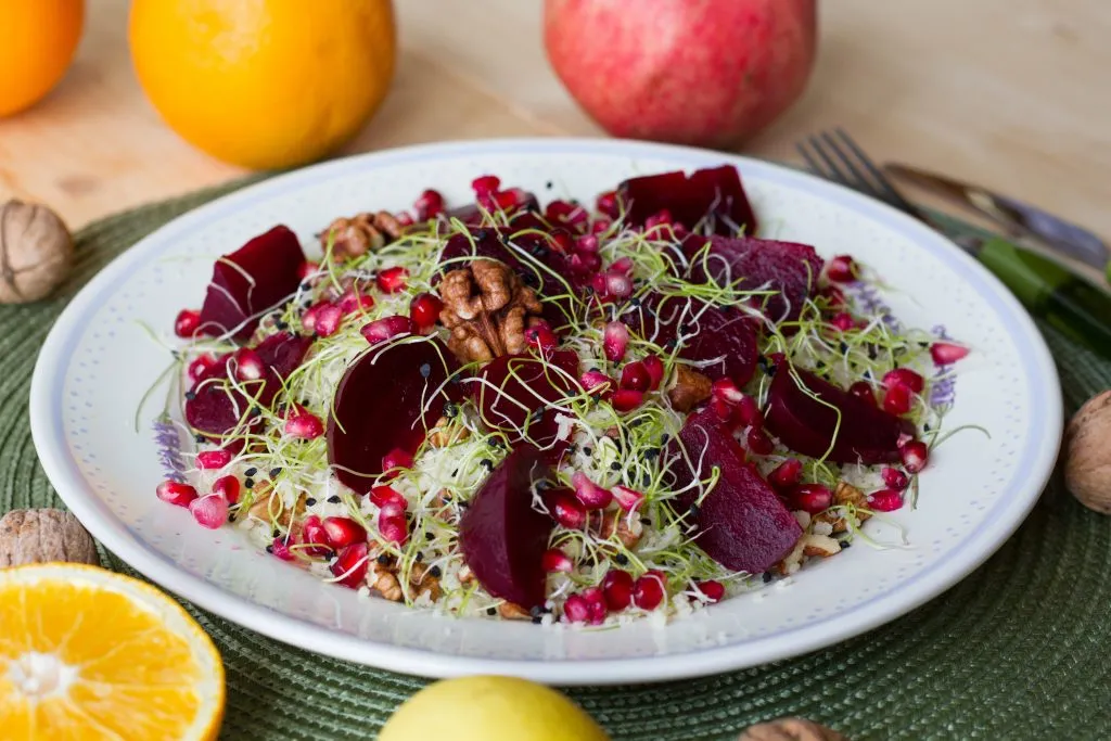 Beets and couscous salad