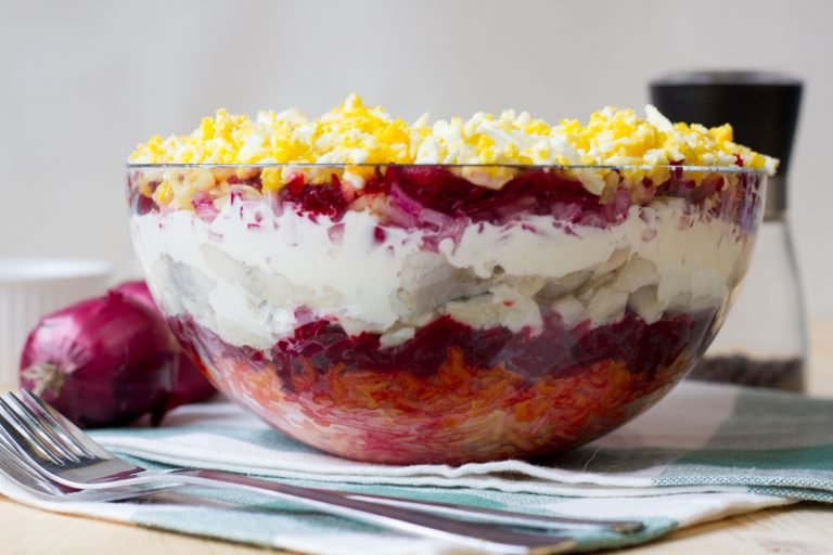 Herring salad with mayonnaise
