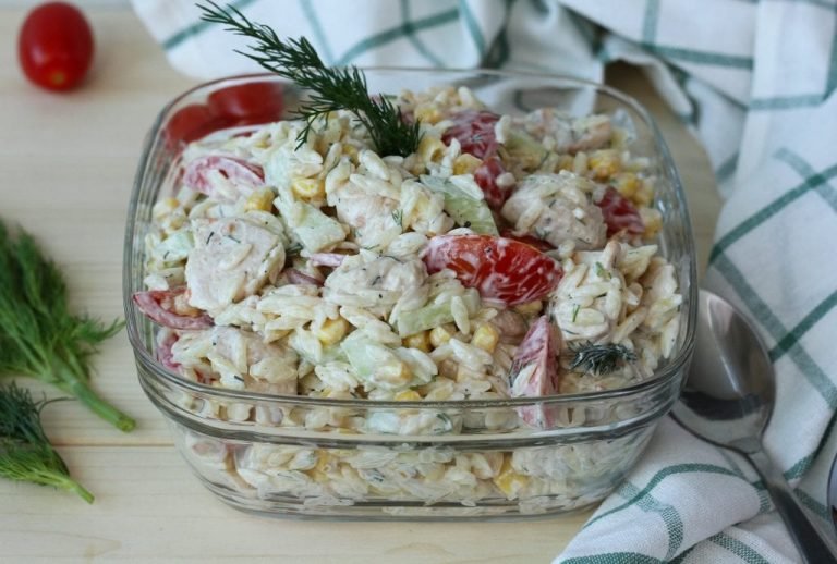 Orzo salad with chicken