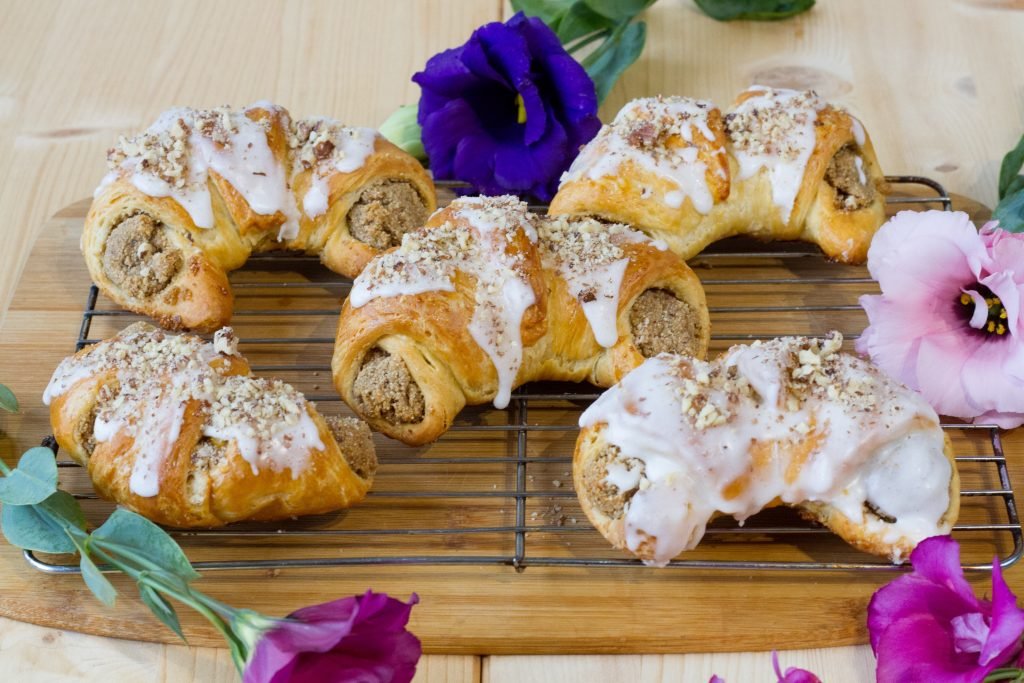 Croissants with poppy seeds