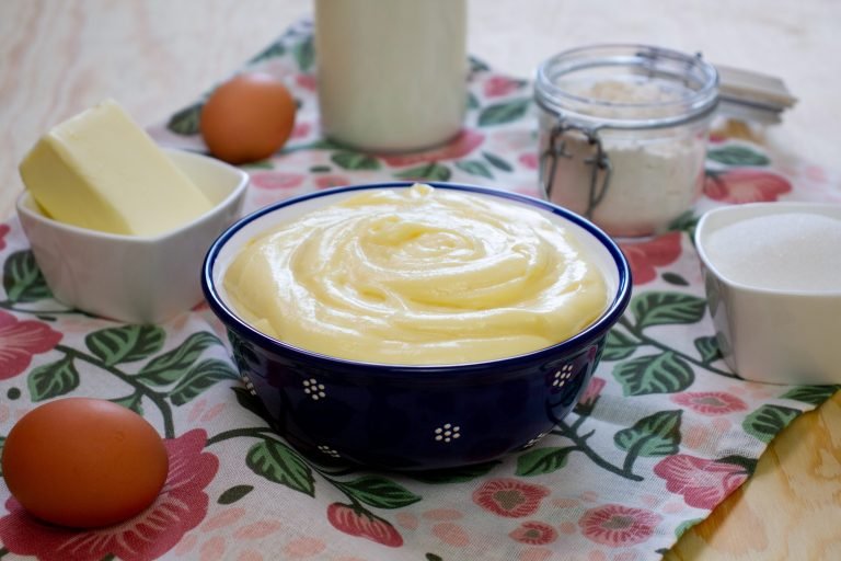 Cake cream made from custard and butter