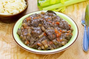 Stew made with venison meat