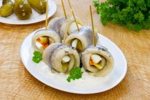 Rolls from herring