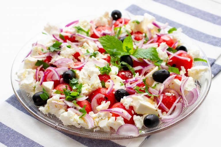 Salad with watermelon