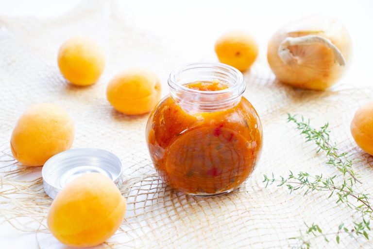 Homemade apricot chutney