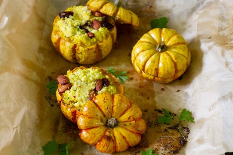 Roasted stuffed pumpkin