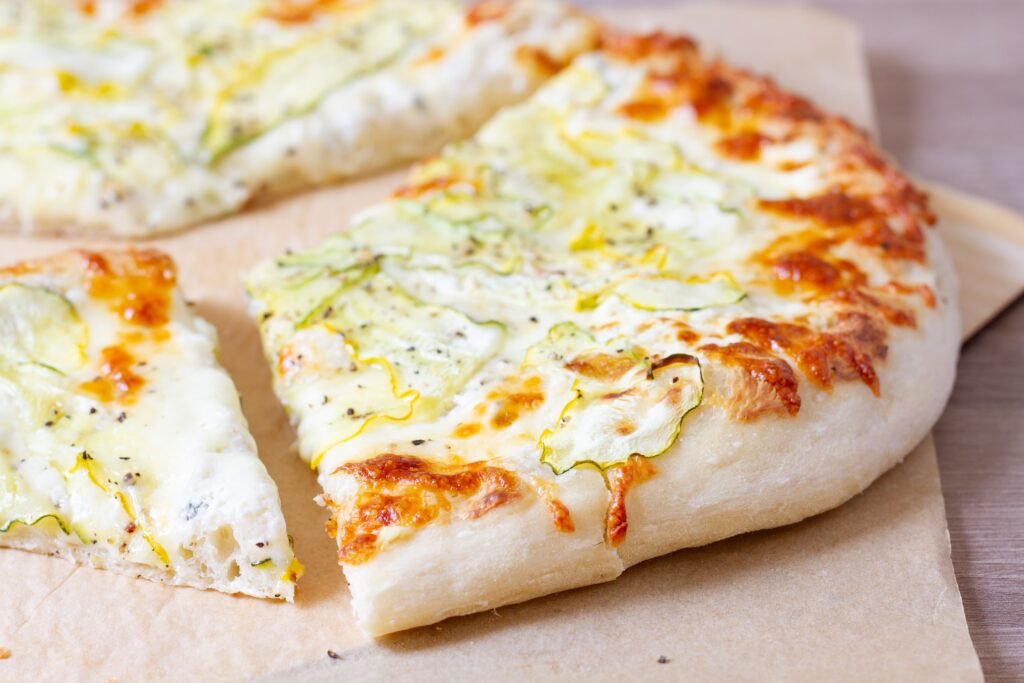 Pizza Bianca with zucchini recipe