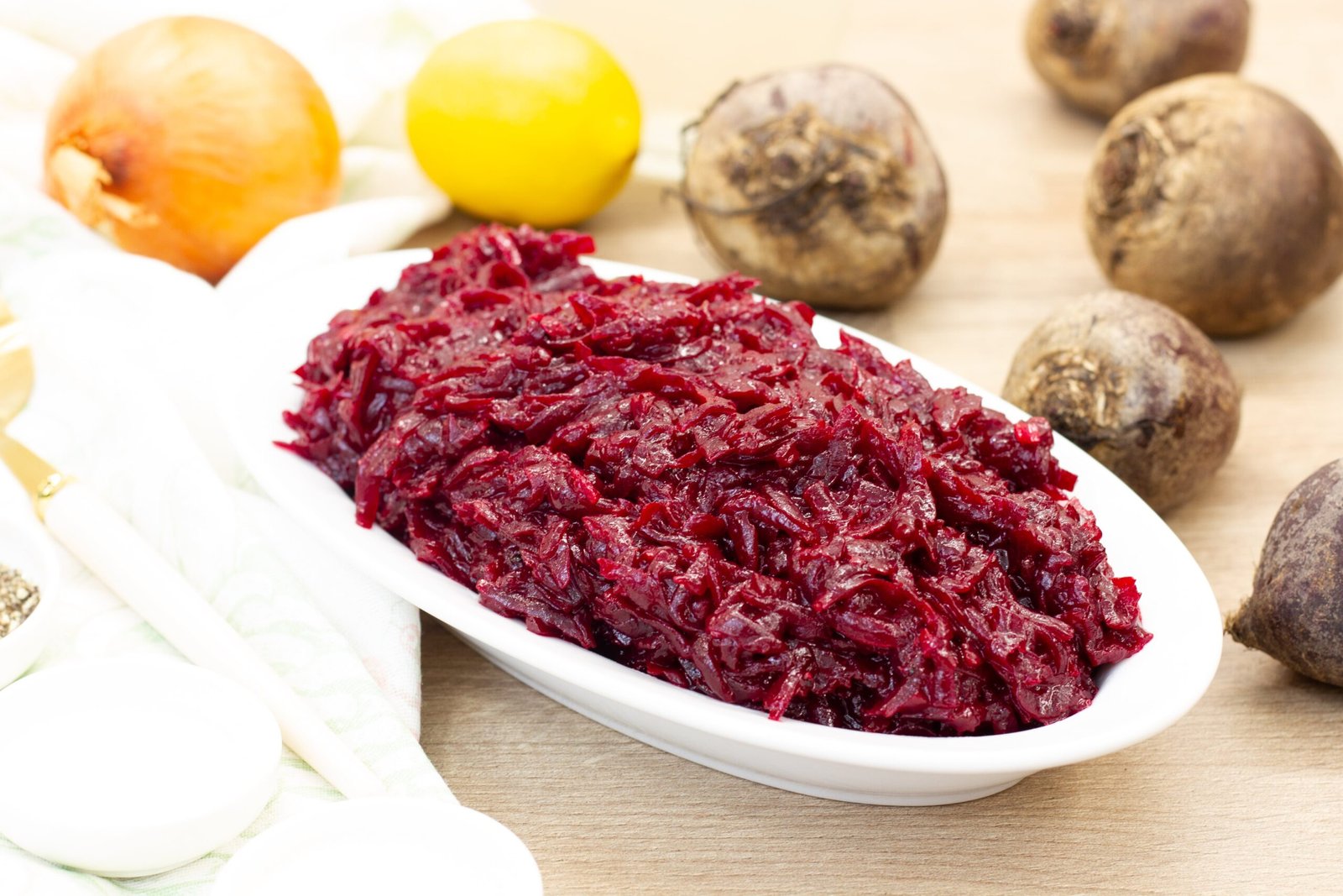 Fried beetroot