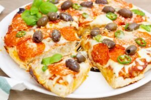 Recipe for no-oven pizza from a pan