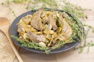 Recipe for pork liver with mushrooms
