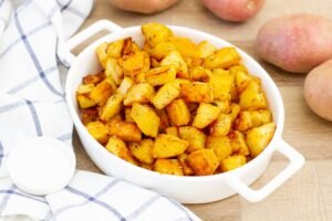 Recipe for baked potato cubes