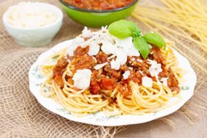 Recipe for spaghetti bolognese