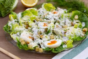 Recipe for egg and mushroom salad