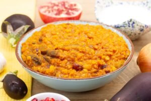 Recipe for eggplant and lentil stew