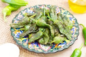 Recipe for fried Padron peppers