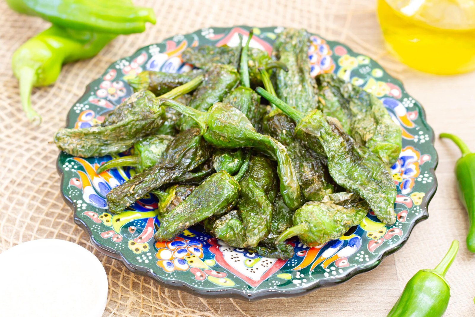 Recipe for fried Padron peppers