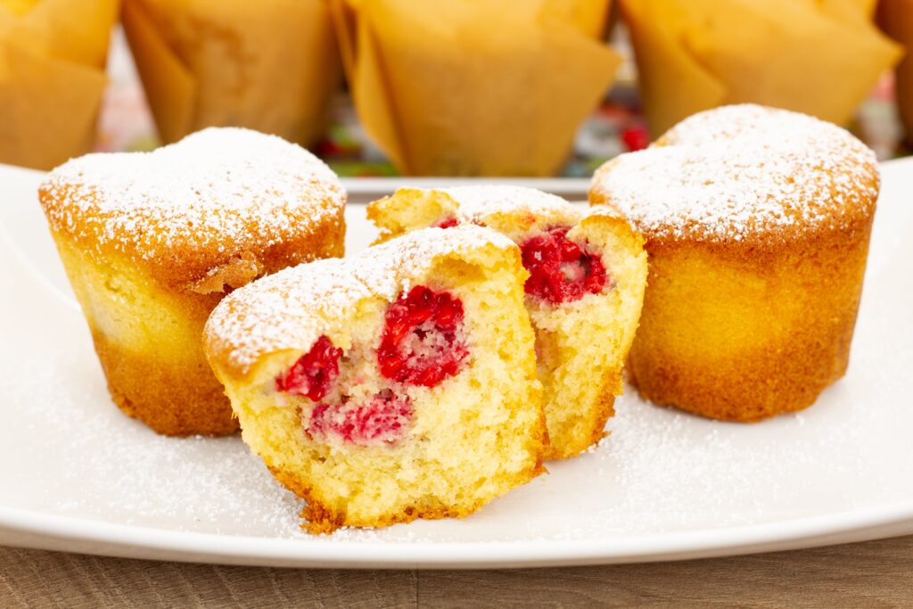 Recipe for raspberry muffins