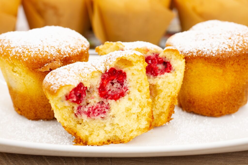 Recipe for raspberry muffins