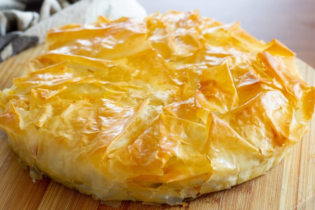 Recipe for filo tart with chanterelles