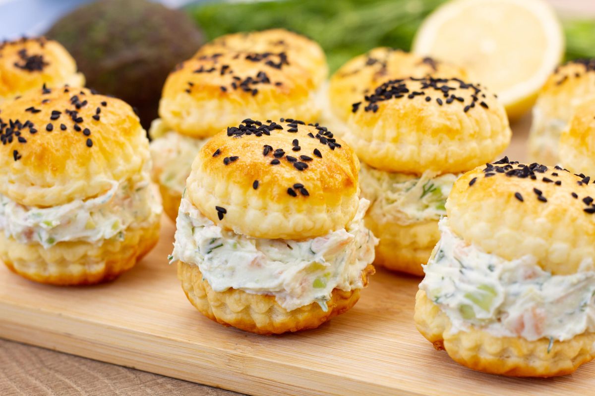 Puff pastry with salmon